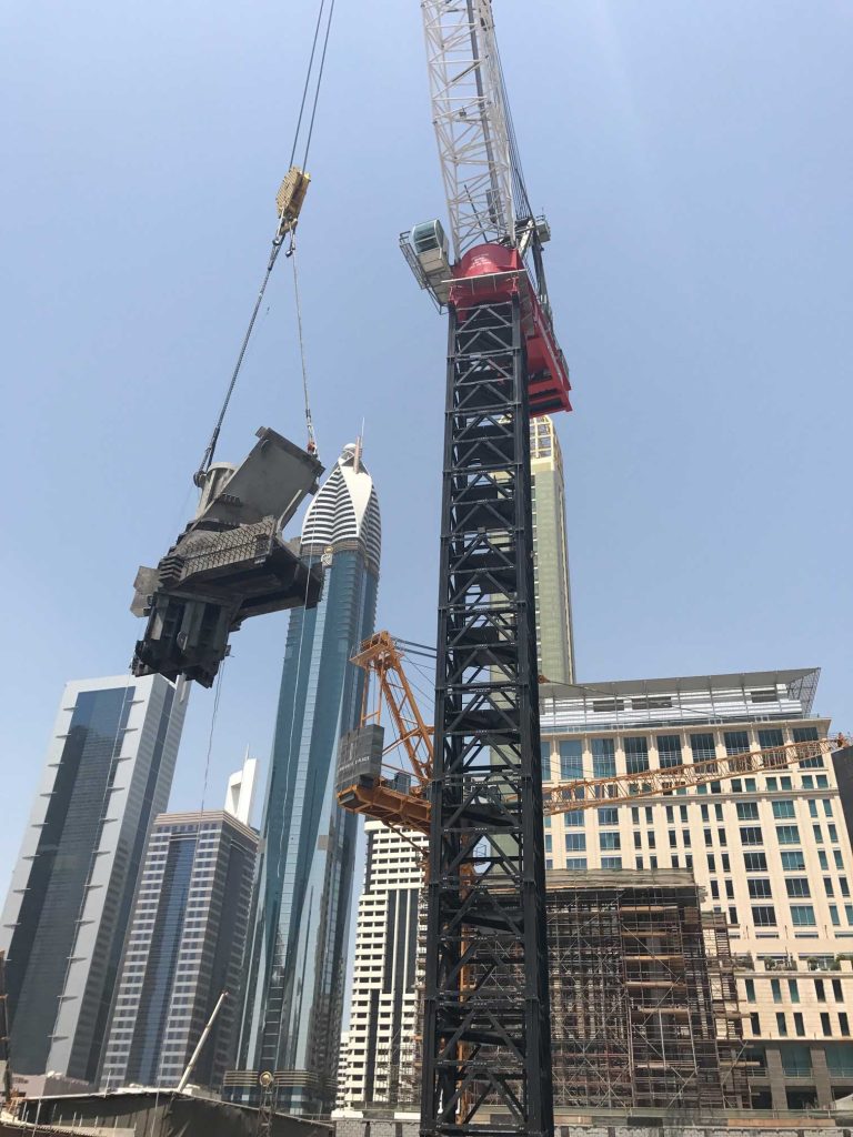 ICD Brookfield Place Dubai - Working Cranes